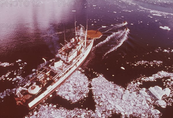 Jacques Yves Cousteau, the oceanographic ship Calypso