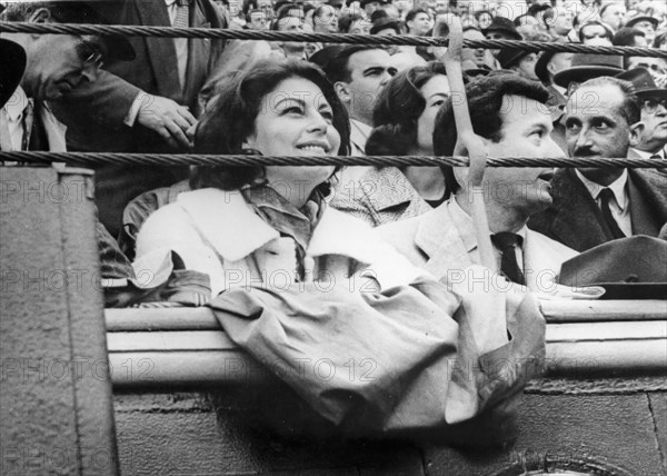 Ava gardner at the madrid arena with juan luis gomez, 1960