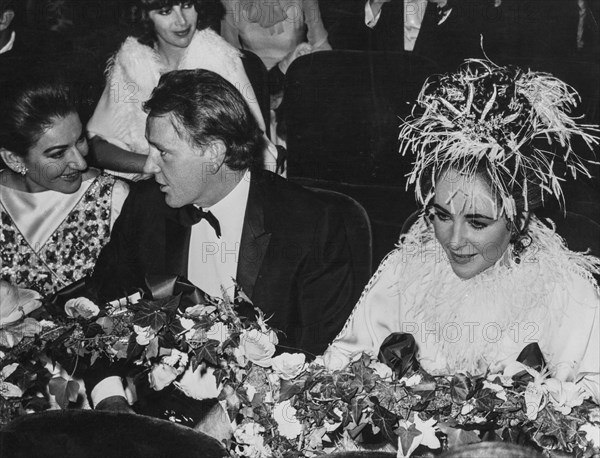 Maria callas, richard burton, elizabeth taylor, paris, 60s