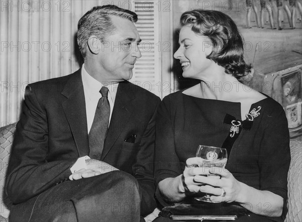 Cary grant, ingrid bergman, dorchester hotel, london 1957