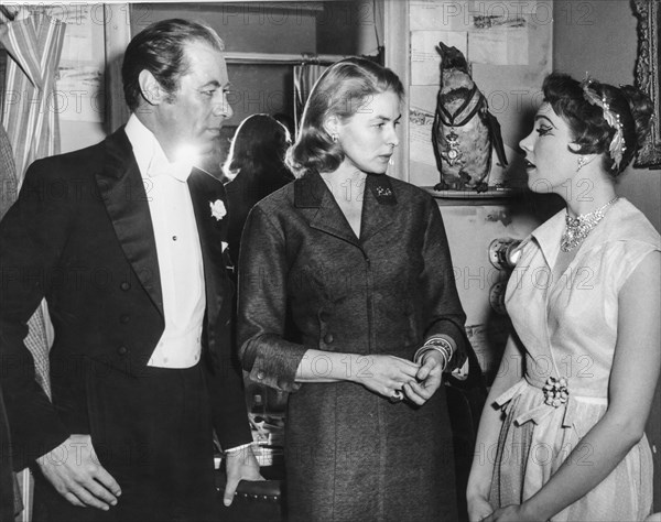 Rex harrison, ingrid bergman, julie andrews, new york, 1957