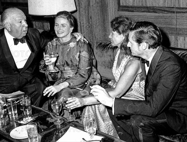 Alfred hitchcock, ingrid bergman, colleen dewhurst, arthur hill, los angeles, 1967