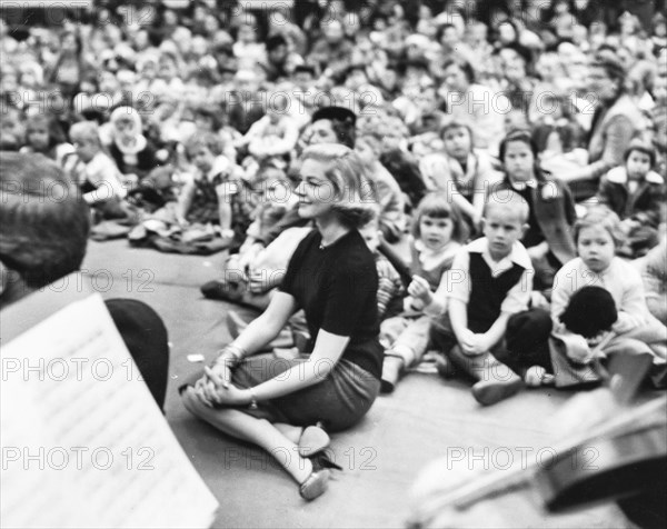 Lauren bacall, during a concert, fort myer gymnasium, virginia, 1958
