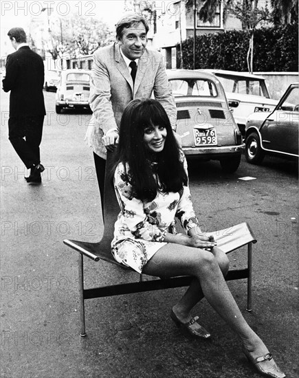 Maria grazia buccella, ugo tognazzi, rome 1968