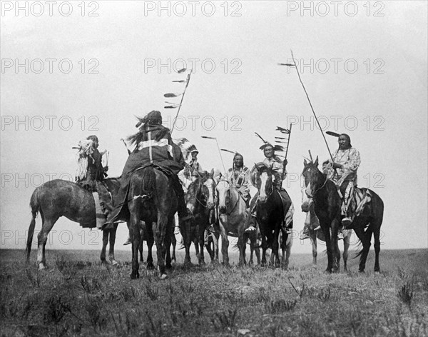Atsina Warriors On Horseback