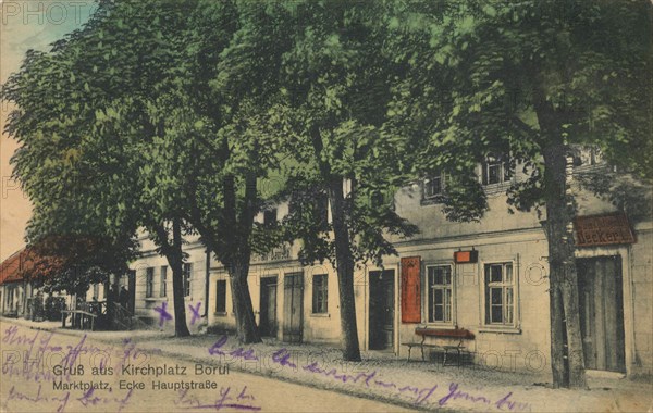 Churchyard Borui, Germany, today Boruja Koscielna, village in Wielkopolska Voivodeship, Poland, view from ca 1910, digital reproduction of a public domain postcard.