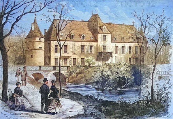 Chateau d'Augerville im Jahre 1869