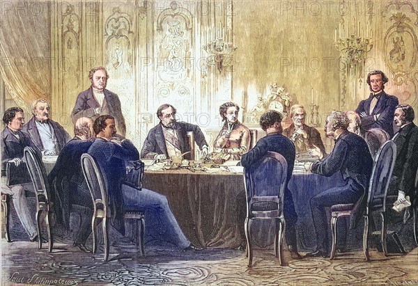 a meeting of ministers at the Palais de Fontainebleau