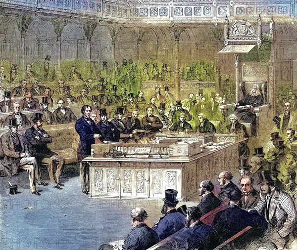 Disraeli speaking in the House of Commons