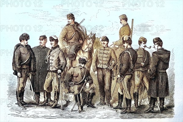 The uniforms of the army of Austria in 1869