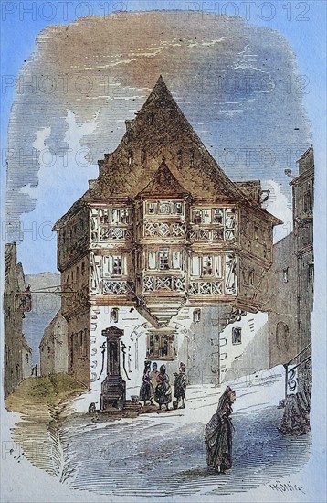 The Hotel zum Riesen in Miltenberg in 1869