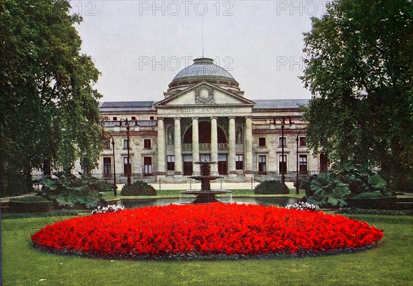 The Kurhaus in Wiesbaden in 1910, Hesse, Germany, photograph, digitally restored reproduction of an original artwork from the early 20th century, exact original date not known.