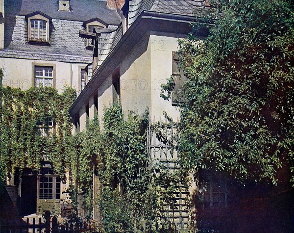 Beethoven's birthplace in Bonn in 1910, North Rhine-Westphalia, Germany, photograph, digitally restored reproduction of an original artwork from the early 20th century, exact original date unknown.