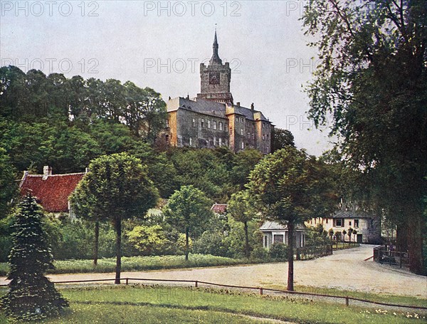 The Schwanenburg in Kleve in 1910, North Rhine-Westphalia, Germany, photograph, digitally restored reproduction of an original artwork from the early 20th century, exact original date not known.