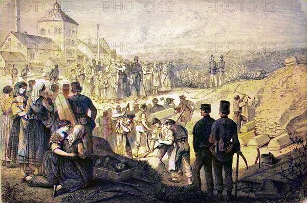 Burial of the casualties at the Segengottesschacht of Burgk