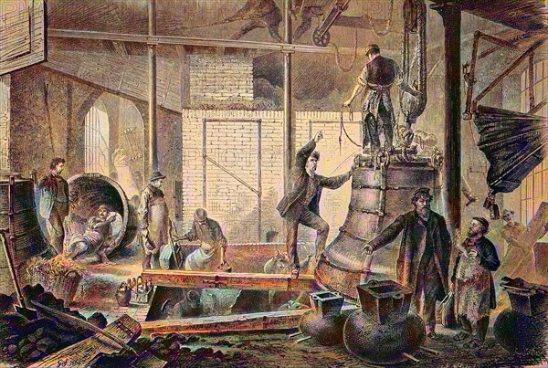 Casting hall of a bell foundry