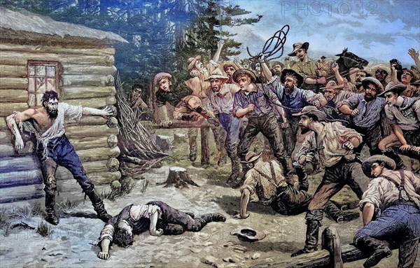 Lynchjustiz im Jahr 1880 in Amerika