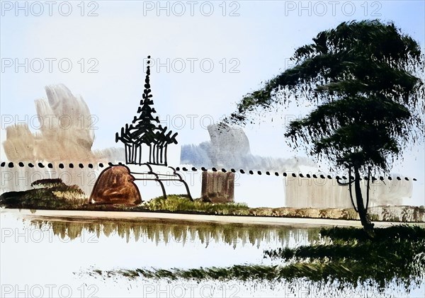 Pagoda by the lake