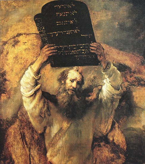 Moses breaking the tablet of the law