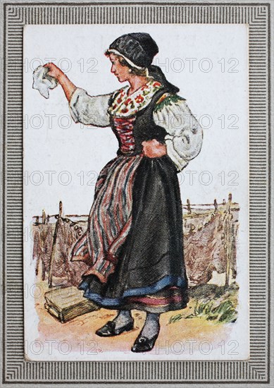 Traditional Costumes In Germany In The 19Th Century