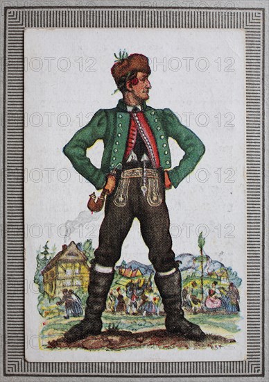 Traditional Costumes In Germany In The 19Th Century