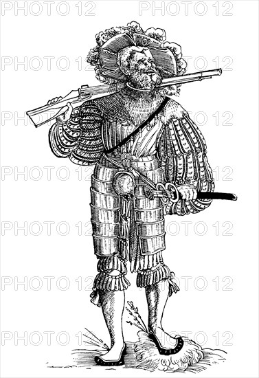 Landsknecht In Body Armor Or Body Armour