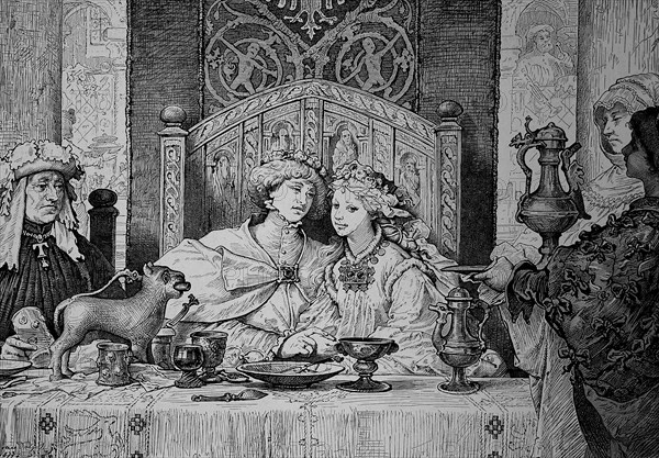 Bridal Meal At A Noble Family In The Middle Ages