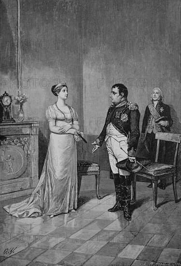 Duchess Louise Of Mecklenburg-Strelitz And Napoleon Bonaparte In Tilsit