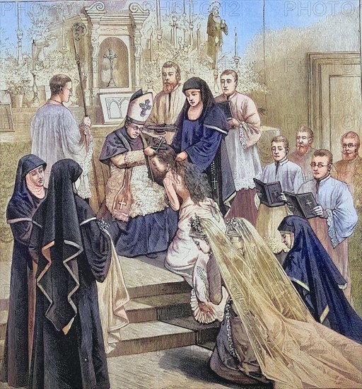 Clothing And Hair Cutting Of The New Nuns In The Benedictine Order