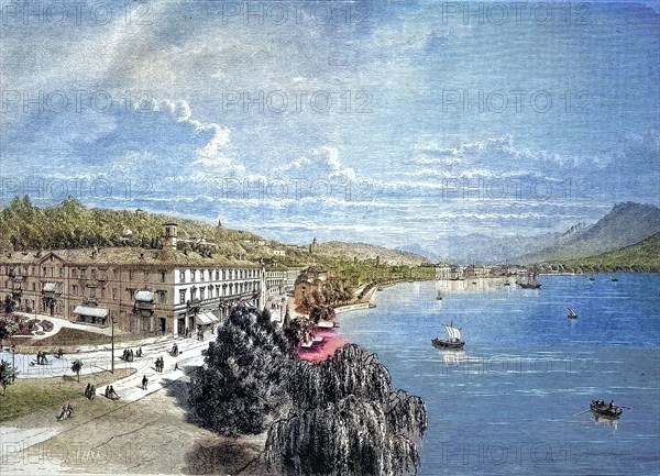 View Of Lugano In 1881