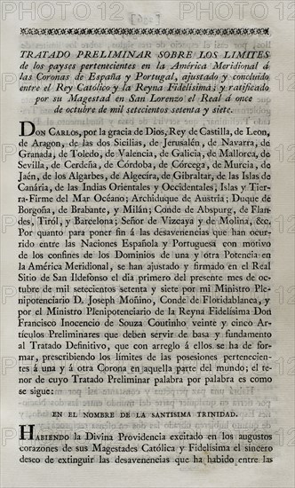 First Treaty of San Ildefonso.