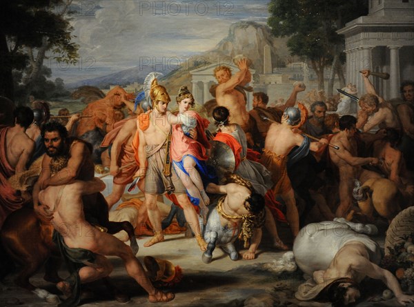 Combat of lapiths and centaurs.