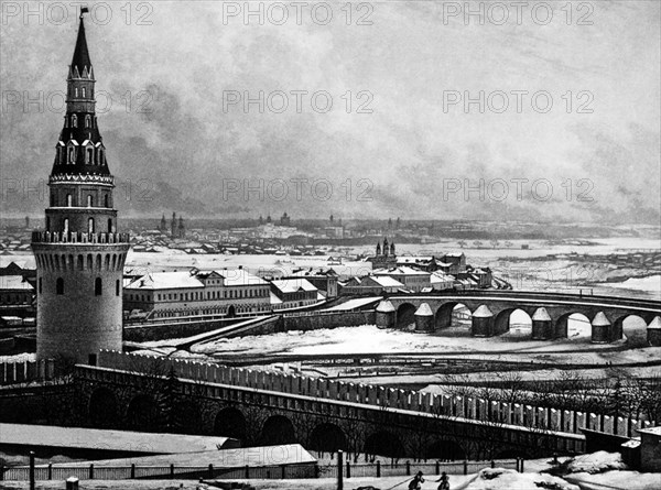 Daguerreotype photograph of Moscow by Lerebour circa 1841