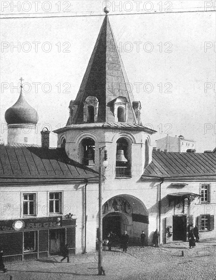 Bell tower of the Church of Michael and Gabriel the Archangels from Gorodets