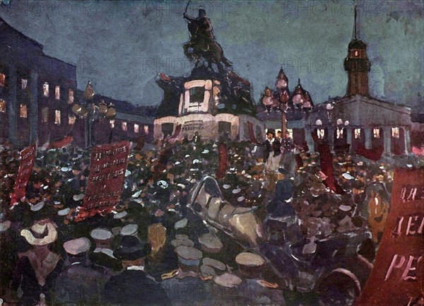 On Skobelevskaya Square in Moscow during the February Revolution