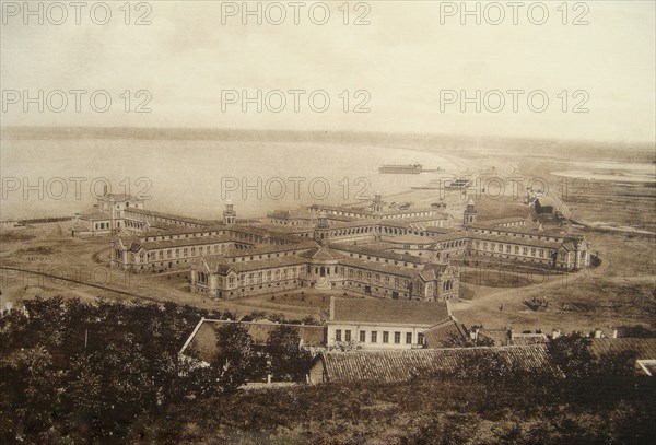 Aerial view of Odessa Ukraine circa early 1900s
