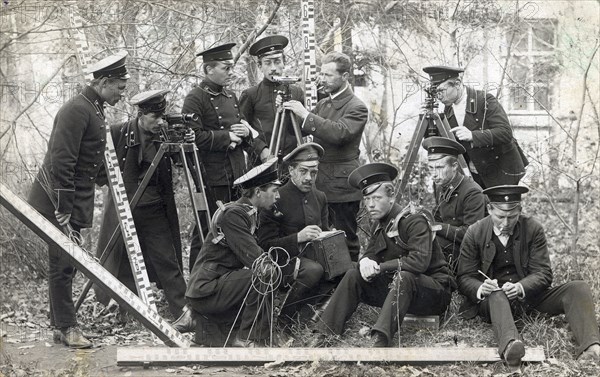 Students of the Irkutsk Mining School with a teacher