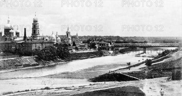 The Oka river and Mariinsky bridge circa  unknown date