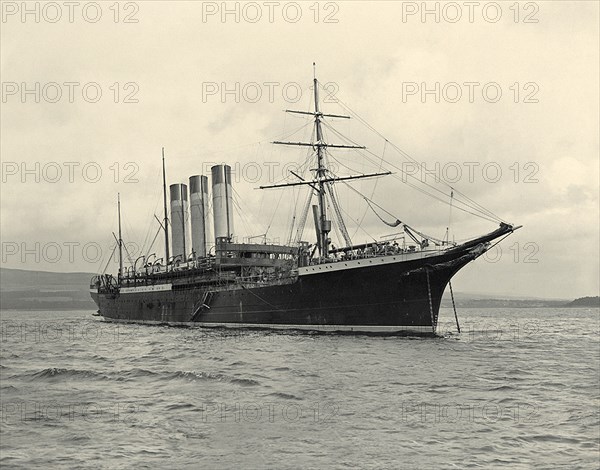 Dobroflot cargo-and-passenger steamer Moskva circa before 1903