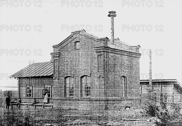 Photograph of a typical water-lifting building of the Perm-Vyatka-Kotlas branch