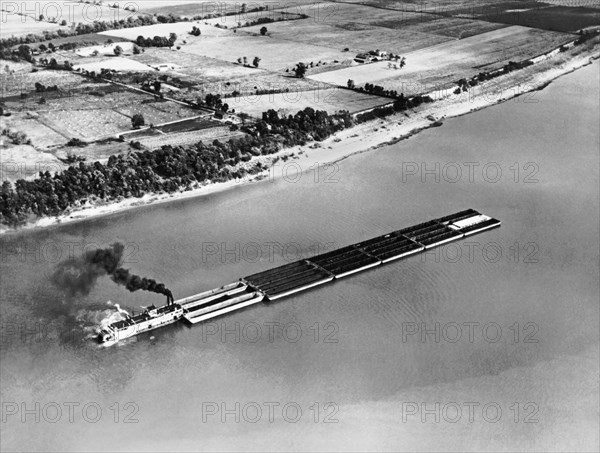 Barges On The Ohio River