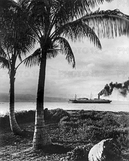 A Matson Liner Leaving Hilo