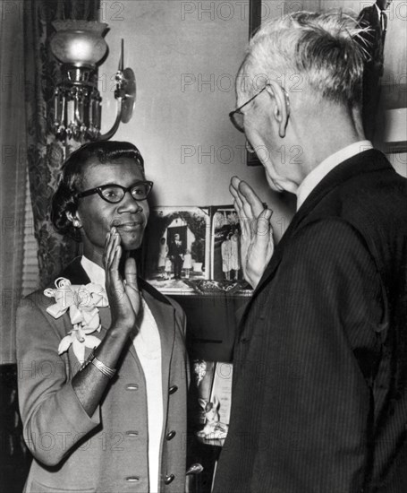 Shirley Chisholm Takes Oath