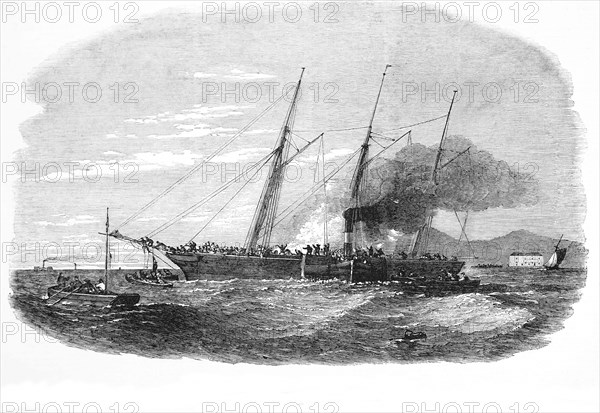 Explosion Of The Times Steamer At Dublin.