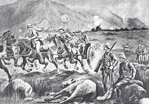 Artillary Returning For Armunition Transvaal In War.