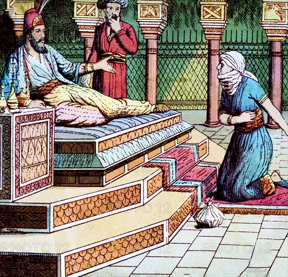 Aladdin's Mother Asks The King For The Hand Of The Princess.