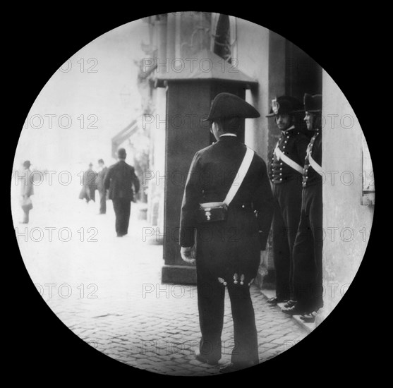 Carabinieri Legione Roma On Guard.