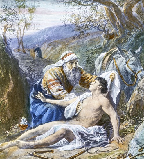 The Good Samaritan Saving A Man.