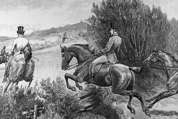 Prince Albert Hunting Near Belvoir Castle.