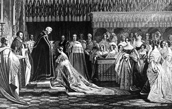 Queen Victoria Receiving The Sacrament At Her Coronation.